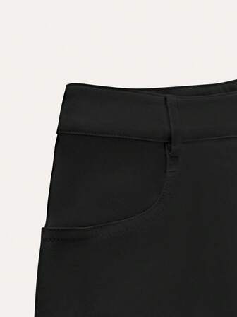 休闲纯色直筒工装裤