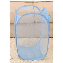 1 件装家居清洁透气洗衣袋篮子多色衣物收纳桶可折叠网状洗衣篮