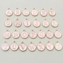 26 件/套 12x14 毫米 A-Z 字母饰物珐琅字母表首字母饰物吊坠手工 DIY 手链首饰制作配件 - 字母 - 查看 11