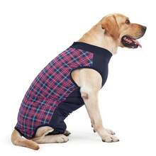 狗狗恢复服、母犬绝育手术服、母犬手术软体犬、犬锥形替代手术恢复服（母犬）、狗狗腹部伤口防舔服 - 彩色 - 查看 17