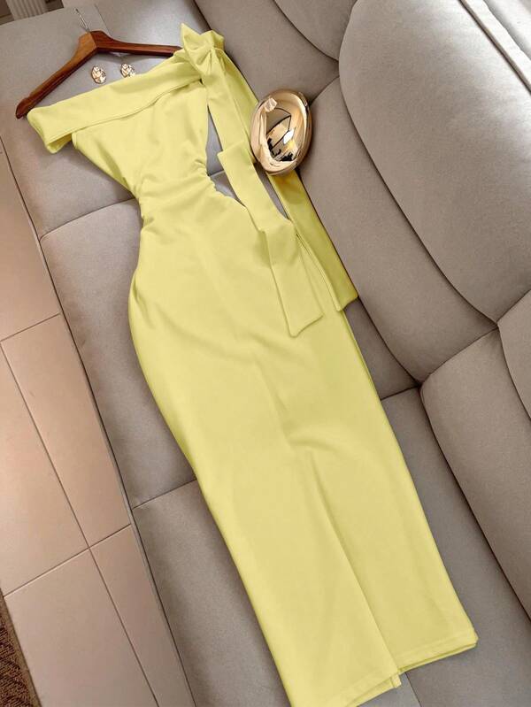 Elegant And Sexy Bowknot Backless Dress For Women, Graduation Ceremony Dress