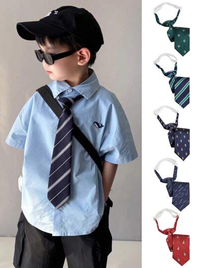 1 Krawat dziecięcy, krawat chłopięcy, odpowiedni do garniturów, mundurków szkolnych, przedszkoli, regulowane dodatki do koszul, odpowiedni do krawatów chłopięcych w okresie szkolnym, krawat ślubny dla dziewczynki sypiącej kwiaty