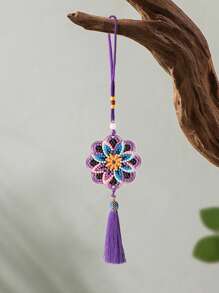 Kit de peinture de diamant Mandala - Décoration de voiture suspendue en cristal acrylique, Art spirituel DIY pour la maison et l'intérieur de la voiture, Cadeau de pleine conscience bohème pour les femmes (Matériaux premium)