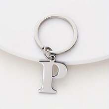 1 件男士不锈钢 A-Z 字母钥匙扣，26 个字母钥匙扣，适用于汽车钥匙汽车配件包魅力学校可爱哥特 Y2k - 銀色 - 查看 26