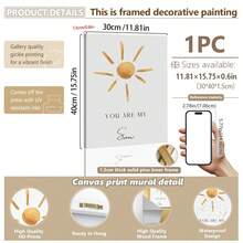 1set Of 3pcs You Are The Sun, The Moon, And All My Stars Wall Art - Printable Wall Art For New Baby Nursery Decor, Classroom, Early Education Class Decoration, Self-Adhesive Art Decal Baby Shower Family Decorations Gifts, Sun Canvas Print, Daycare Poster, Classroom Decoration Play Area Sign, Frameless, Modern Canvas Wall Art, Posters For Room, Room Decoration Stuff, Home Decor ,Room Decor Aesthetic, Western Decor - Multicolor - View 11