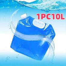 1/4pcs 2.64 Gallon Leakproof Collapsible Water Bladder Bag - Durable PE Material, Convenient Carry Handle, For Camping, Hiking & Emergency Storage, Blue - Blue - View 17