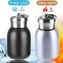 1 300ml/10.15 Ounce Mini Cup, Leak Proof, Fingerprint Proof, Vacuum Insulated, Made Of 316 Stainless Steel, INS Style Mini Large Belly Cup, Mini Large Belly Cup Type Anti Slip Lifting Ring, Screw Sealed Anti Splash Design, Vacuum Insulated Cold Cup Back To School - Multicolor - View 6