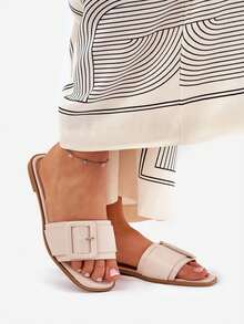 女士时尚百搭休闲拖鞋，夏季 - 米色 - 查看 8