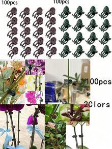 مجموعة 1 من مشابك الأوركيد للتسلق، مشابك ثابتة مناسبة لدعم النباتات، مشابك نباتات، أداة صغيرة لحديقة، مشابك للكروم، دعامة نبات لتطعيم الطماطم وأزهار الأوركيد الفراشة، اكسسوارات وأدوات الحديقة - متعدد الألوان - مشاهدة 1