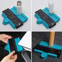 Calibre de contorno flexible de precisión de 25 cm para medir objetos irregulares como esquinas, chapas metálicas, marcos circulares, tejas, baldosas cerámicas, columnas, correas, etc. - verde menta - Ver 5