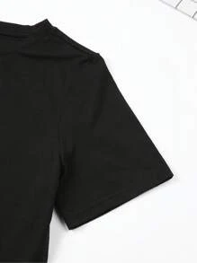 Protest Letter Pattern Print T-Shirt Casual Crew Neck Short Sleeve Top Spring Summer Casual Fashion Women's Top T-Shirt