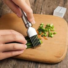 1/3pcs Multifunctional Stainless Steel Vegetable Slicer - Manual Hand-Held Onion Cutter With Multiple Blades For Efficient Slicing - Onion, Garlic, Tomato And Other Essential Kitchen Tools - No Electricity Needed, Vegetable Slicer And Chopper