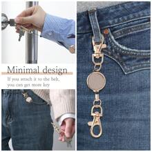 2 piezas hebilla de gancho con cordón retráctil, cuerda retráctil multifuncional para colgar bolsos, llaveros, simple y práctico, adecuado para usar a diario