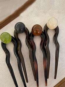4pcs Retro U-Shape Hair Clips, High-End Bun Hairstyle Hair Accessories, Minimal Elegant Hair Ornaments For Daily Use Hair Pin Hair Bun Maker Bun Hair Piece Hair Styling Pins, School Stuff, Head Accessories - Multicolor - View 11