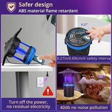 Mosquito Trap Outdoor/Indoor, Bug Zapper With Fluorescent UV Light, Suction Fan And1000V Grid Combination, Fly Trap Mosquito Killer For Gnat, Moth, Fruit Flies, FlyingInsect (Without Stand) - US A Type Plug(110-127V) - View 6