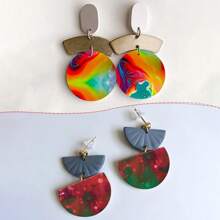 1 hoja de papel de transferencia para arcilla polimérica, papel de transferencia con diseño de flor retro para hacer aretes de arcilla polimérica, papel de transferencia con diseño de flor margarita vintage para hacer joyas de arcilla, para manualidades de joyería con técnica de pintura al óleo