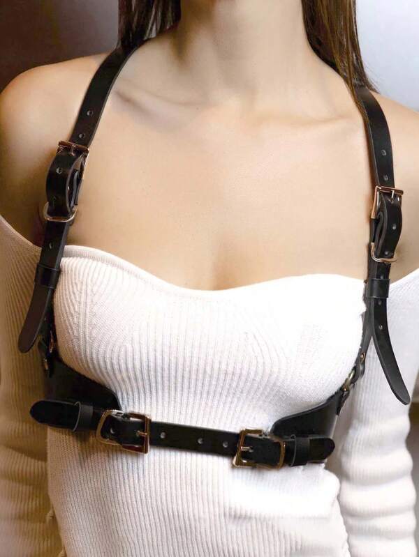 One Piece Women's Wide Belt, PU Leather Binding Adjustable Corset Belt, Vintage Jacket Adjustable Vest Belt, Valentine's Day Carnival Accessory, Stylish Strappy Bustier With Corset, Pu Leather Fetishwear Women's Gothic Lingerie Strappy Women's Sexy Lingerie Accessory