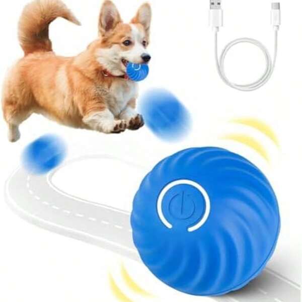 VMUTGA Interactive Dog Toys, USB Rechargeable, Durable Automatic Rotating Ball For Puppies/Small/Medium Dogs