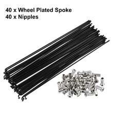 Bicycle Spokes Carbon Steel Bike Spoke With Nipples For Most Bicycle - 黑色 239mm 12G 40 碳鋼 - 查看 4