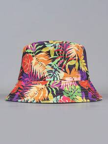 1 Colorful Printed Hat Casual Double-Sided Neutral Basin Hat For Men And Women Outdoor Lightweight Sun Protection Bucket Hat, Suitable For Daily Travel, Leisure And Entertainment - One Size Fits All - View 10
