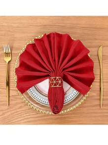 2/6/12/240pcs Modern Minimalist Solid Color Polyester Napkins, Skin-Friendly Absorbent Reusable, Suitable For Wedding, Party, Picnic, Living Room, Dining Room, Daily Home Decor