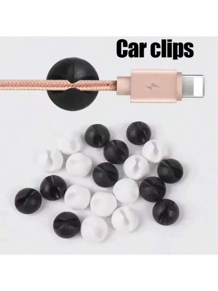 Organizzatore per cavi, magnetico, autoadesivo, SET 6 pezzi - bianco