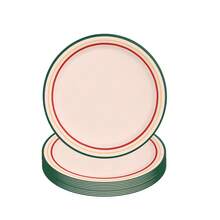 10/20/40pcs,Camp Gingham Paper Plates - 9" | Bachelorette Decorations, Camp Bride, Getting Lit + Getting Hitched, Gingham Birthday Party, Glamping BabyShower Supplies, Cool Cake Plates - Multicolor - View 9