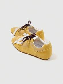 MASKERT Women's Multifunctional Fashionable Casual Shoes With Flat Rubber Soles, Casual Shoes, Daily Matching With Casual Shoes - Yellow - View 5