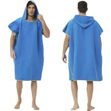 Extra Large Hooded Ultra-Fine Fiber Beach Towel Changing Robe, Absorbent Quick-Dry Lightweight Wearable Bathrobe, Suitable For Home, Beach, Surfing, Swimming, Changing Diving Suit, Unisex Adult, Machine Washable - Multicolor - View 5