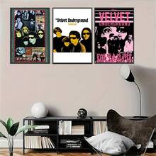 1 件可选框架海报墙艺术流行美国摇滚乐队 V-Velvet U-Underground 海报用于墙壁装饰帆布画办公室装饰家居，墙壁艺术带框架 - 彩色 - 查看 22