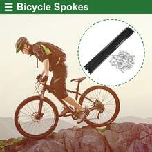 Bicycle Spokes Carbon Steel Bike Spoke With Nipples For Most Bicycle - 黑色 287mm 14G 36件碳鋼 - 查看 2