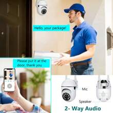 Telecamera WIFI 5G a doppia banda 1080P, monitoraggio TV a circuito chiuso audio, visione notturna a colori a 4x zoom, IP66 impermeabile, adatta per apparecchiature di sicurezza in magazzini interni ed esterni, app YI IOT