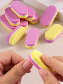 （3 件）粉色迷你指甲抛光块套装，适用于美甲，包括指甲锉和木棒指甲抛光专业美甲套装 - 彩色 - 查看 9