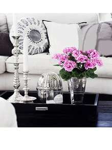 Geranios artificiales - Flores rosas realistas y hojas verdes. Para decoración tanto interior como exterior. Para decoración de bodas, jardines, porches, terrazas, cajas de ventana y macetas colgantes. Exhibiciones estacionales, resistentes a los rayos UV.