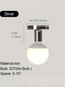 مجموعة من قطعتين من أجهزة إضاءة السقف الحديثة الشمالية المعاصرة والرجعية، قاعدة مصباح E27، مناسبة لغرفة المعيشة والنوم والحمام والمطبخ والشرفة (المصباح غير مشمول)