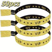 (50pcs) Event Wristbands, Ticket Wristbands, Party Supplies Wristbands, Music Festival Wristbands, Colorful Ribbon Wristbands, Suitable For Concerts, Conferences And Identification Wristbands - Multicolor - View 4