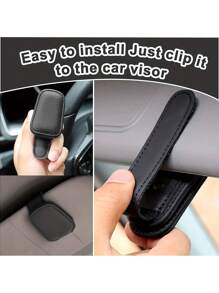 1pc On-Board Eye Clip, Multi-Functional Car Sunglasses Holder, Sun Visor Car Glasses Holder, Car Sunglasses Box And Multi-Functional Storage Clip, Magnetic Sunglasses Clip, Bill Clip, Sun Visor Sunglasses Storage Device For Car Use