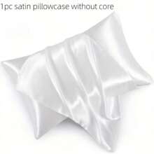 1 pieza Funda de almohada de satén, funda de almohada de seda para el cabello y la piel, lujosa y sedosa, ultra suave y transpirable, sin relleno, fundas de cojín lavables a máquina para decoración del hogar, decoración del dormitorio