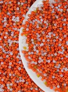 40g Perles de verre de 4 mm de couleurs mélangées, perles intercalaires transparentes de couleur unie convenant à la fabrication de bijoux, bracelets, boucles d'oreilles, pendentifs et colliers DIY