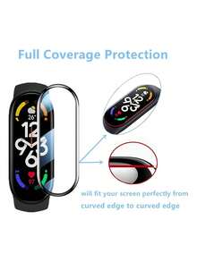 3pcs/Set High Definition Clear 3D Soft TPU Screen Protector Film, Waterproof, Scratch Resistant And Easy To Install, Compatible With Mi Band 9/8/7 - White - View 5