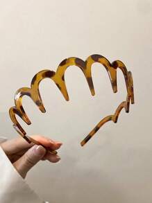 1/2 piezas Nueva versión coreana Diadema recogida de cabello trenzado hueco, accesorio de cabello con clip para flequillo, pieza para la cabeza