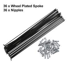 Bicycle Spokes Metal Bike Spoke With Nipples For Most Bicycle - 黑色14G 36件金屬 - 查看 3