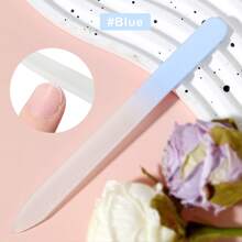 5/1PC Glass Nail Files, Glass Fingernail Files Professional Manicure Tool For Natural Nails, Gradient Color Buffer Nail Care For Salon Gift (Macaron Color)