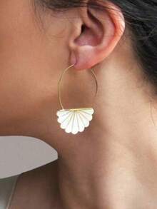 2pcs/Set Vintage Bohemian Style Faux Pearl Decor Art Bridal Wedding Earrings, Modern Bridesmaid Gift - Multicolor - View 4