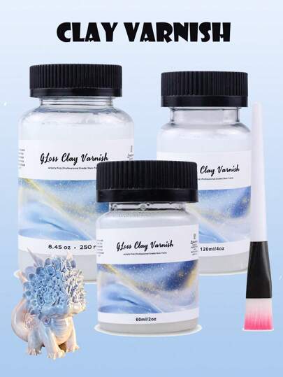 Stein-Kunststoff-Ton-Aufheller, handgefertigter DIY Glanz-Öl Weich-Ton Versiegelungsschicht Glasur, Glanzverbesserung und Antiabrieb