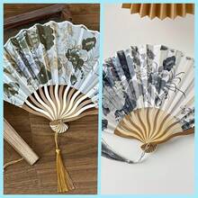 1 szt./2 szt. Elegancki składany wentylator w stylu retro, przenośny wentylator do tańca, wykwintne akcesoria odpowiednie do codziennego użytku dla mężczyzn i kobiet, prezent na dzień matki, najlepszy wybór na wiosenne i letnie imprezy