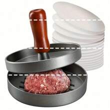1pc Non-Stick Hamburger Press - Metal Hamburger Mold, Suitable For Making Beef, Cheese, Vegetable Burgers, Fit For Barbecue Grill Cooking. (This Model Is Made Of Aluminum Alloy Raw Material Without Any Processing, The Product Surface May Have Slight Scratches Which Is Normal And Does Not Affect The Use, Please Do Not Buy If You Mind)