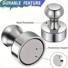 10 Metal Whiteboard Magnets, Office Supplies, Rectangular Magnets For Refrigerators