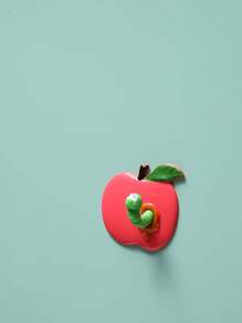 4pcs Creative Multifunctional Cartoon Caterpillar Apple Multifunctional Hooks, Self-Adhesive Hole-Free Hooks, Household Towels, Shower Caps, Clothing Hooks, Super Strong Bearing Capacity, Small And Does Not Take Up Space, Home Storage Hooks, Suitable For Bathrooms, Bedrooms, Kitchens, Studies, Dormitories