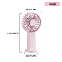 1pc Usb Rechargeable Three-Leaf Fan With Stand,Can Be Used As A Phone/Tablet Holder, Cute Design Suitable For Both Boys And Girls. Ideal Gift For Women, Perfect For Outdoor Activities, Beach, Office, School, Home [Summer Cooling Fan]